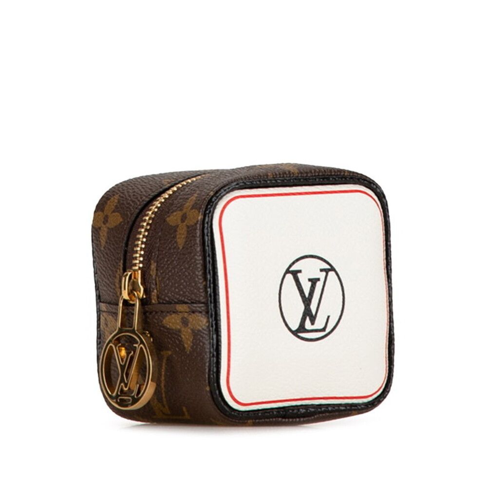 LOUIS VUITTON Authentic Brown Monogram Leather Pouch - Picture 3 of 12